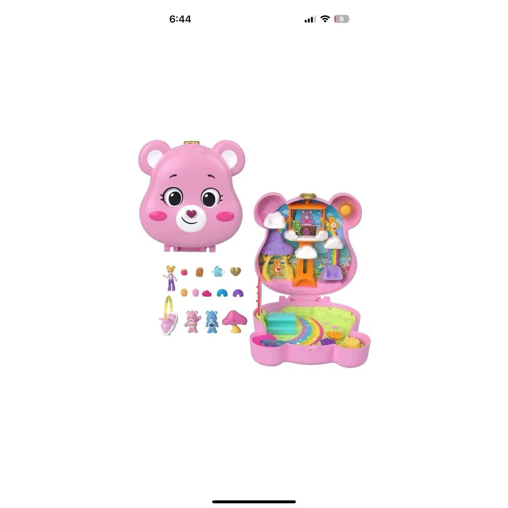Polly Pocket x Care‎ Bears Playset Collectible Compact New Spring Toy Easter H
